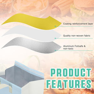Bolsas Desechables Aislantes Personalizadas <span class=keywords><strong>Caio</strong></span>, de Tela No Tejida con Relleno de Algodón Perlado, Asa Flexiloop, Recubrimiento Acuoso para Alimentos Industriales - Product Image 5