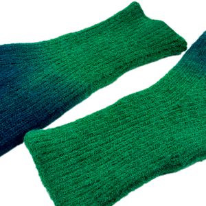 Élégant tricoté mode dégradé couleur unie chaud écran tactile <span class=keywords><strong>mitaine</strong></span> doigt ouvert pour les femmes <span class=keywords><strong>bleu</strong></span> - Product Image 2