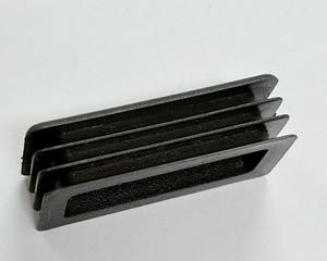 Bouchon de tube rectangulaire en plastique durable fabriqué à Taïwan 30*60*16 Noir Quincaillerie pour meubles - Product Image 2