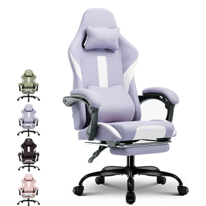 Alta qualità Funzione reclina tessuto simpatico Computer ergonomico PC traspirante ufficio Gamingstol donna poltrona da gioco con poggiapiedi - Product Image 1