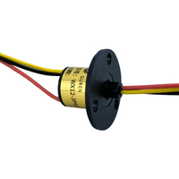 Connecteur de circuit rotatif pour moteur de petite puissance, anneau collecteur micro-capsule 3 voies 2A, Ø ext. 12,4 mm, matériaux de contact électriques