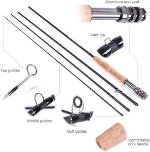 Ensemble <span class=keywords><strong>canne</strong></span> à pêche à la <span class=keywords><strong>mouche</strong></span> et moulinet de 9 pieds avec sacs de rangement, kit de démarrage complet - Product Image 4