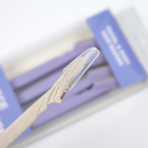 Set di Rasoi per Sopracciglia in Acciaio Inossidabile Biodegradabile, Confezione Personalizzata del Produttore Originale, 3 Pezzi - Product Image 1