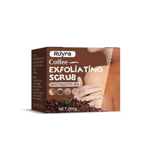 Crème Corporelle Exfoliante et Hydratante au Café, Naturelle, Colorée et Fruitée, Nettoyage en Profondeur, Blanchissante, 250ml, Marque Privée - Product Image 2