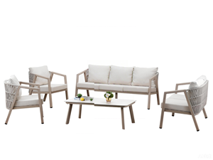 Ensemble de salle à manger de jardin en rotin PE moderne et durable - Product Image 4