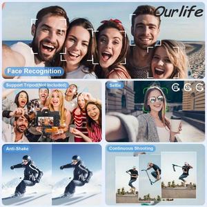 4K 48MP Vlogging Câmera de Vídeo 16x Zoom Digital Anti-Shake Compact vlog para viajar com tela filp de 180 graus - Product Image 4