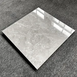 Kitchen Ceramic Grey Polished Glazed Marble Porcelain Floor Tiles 600x600