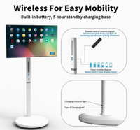 Téléviseur intelligent LCD 43/32 pouces à fixation au sol, indice de protection IP65, haut-parleurs intégrés, pour extérieur/intérieur, ascenseur d'aéroport, écran tactile, basé sur le cloud