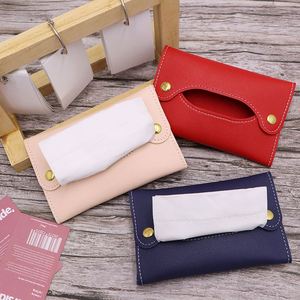 Étui universel en cuir PU pour mouchoirs de poche, idéal pour voiture, maison, voyage, camping-car – Boîte à mouchoirs en papier pour usage domestique - Product Image 2