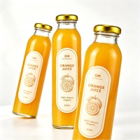 Bouteilles en verre transparentes à parois droites pour boissons, 250 ml, 310 ml, 500 ml, bouteilles de jus pressé à froid avec bouchon à vis hermétique