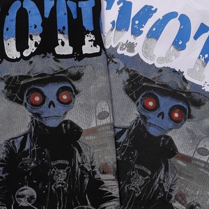 เสื้อถักแขนสั้นทรงหลวมสไตล์ฮิปฮอป แบรนด์อเมริกันสุดเทรนด์ ปี 2026  ตกแต่งโลโก้ด้วยคริสตัลแบบเรโทร น้ำหนัก 300 กรัม - Product Image 2