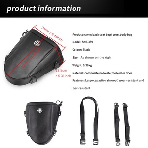 Multifunktions-Motorrad-Rücksitz tasche Wasserdichte Motorrad-Heck tasche Motocross-Fahrer-Umhängetasche mit großer Kapazität und Regenschutz - Product Image 5