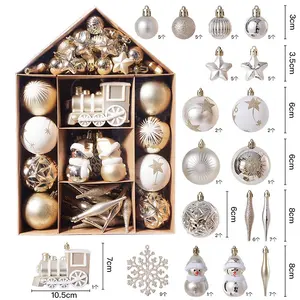 Wholesale Christmas Ball & Tree Ornaments Plastic Ornament Shatterproof Ball With Box Festival Christmas Decoration