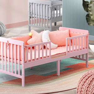 Cunas de Madera Modernas 4 en 1 Convertibles para Niñas, Muebles de Cama y Cuna para Dormitorio - Product Image 2