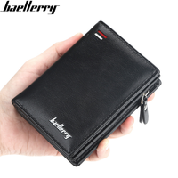 Baellerry dompet pendek pria, dompet pendek gaya Eropa dan Amerika Multi Slot kartu dan dompet koin dengan gesper modis untuk anak muda