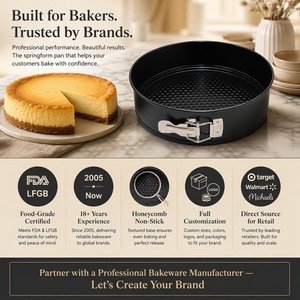 Torta rotonda con fondo rimovibile antiaderente da <span class=keywords><strong>forno</strong></span> 8 teglie a forma di molla in acciaio al carbonio 9 10 pollici - Product Image 4