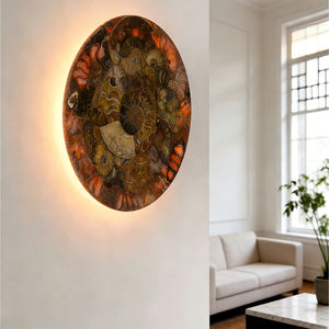 Ammonite Fossil Conch Slice Polished LED <b>Wall</b> Lamp <b>Modern</b> Minimalist Design for <b>Indoor</b> Decoration - Product Image 2