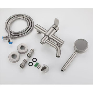 Moderno 304 in acciaio inox <span class=keywords><strong>con</strong></span> manico singolo in oro spazzolato <span class=keywords><strong>vasca</strong></span> da bagno e doccia <span class=keywords><strong>con</strong></span> soffione portatile per appartamenti e alberghi - Product Image 5