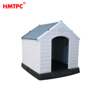 Vente flash : Niche pour chien d'extérieur élégante 413, en plastique durable, motif animal moderne, triangle, bouton, imperméable, pour chats