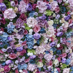 New Colored <b>Artificial</b> Rose <b>Flower</b> Wall 8ft x 8ft Floral Backdrop for Wedding Decoration - Product Image 1