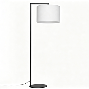 <span class=keywords><strong>Lampe</strong></span> <span class=keywords><strong>sur</strong></span> <span class=keywords><strong>pied</strong></span> minimaliste noire avec cadre en angle droit, <span class=keywords><strong>abat</strong></span>-<span class=keywords><strong>jour</strong></span> cylindrique en tissu blanc, support en métal, <span class=keywords><strong>lampe</strong></span> <span class=keywords><strong>sur</strong></span> <span class=keywords><strong>pied</strong></span> pour salon - Product Image 2