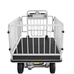 รถเข็นขนส่งสินค้าระบบไฟฟ้าแบบ65Ah 2X12V เครื่องควบคุม160A 24V เครื่องมือขนส่งแพลตฟอร์มไฟฟ้าสี่ล้ออุตสาหกรรม - Product Image 6