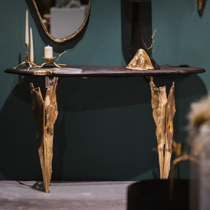 Ý thiết kế mô hình cho biệt thự biệt thự Ánh sáng sang trọng tinh khiết Đồng lối vào bảng gỗ rắn cuối xem bảng điều khiển - Product Image 4