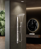 Nouvelle Version 2026 – Panneau de Douche Mural Intelligent en Laiton avec Affichage Numérique, Jets Pluie et Hydromassants pour Salle de Bain