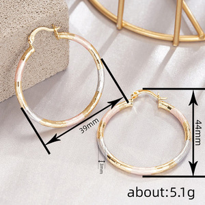 Orecchini a Cerchio Colorati per Donne, Minimalisti e Sottili, Gioielli alla Moda per Uso Quotidiano, Accessorio Statement - Product Image 3