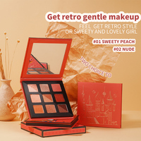 Doitbest — Palette d'ombre à paupières, ensemble de maquillage, 9 couleurs, Blush, finition métallique, poudre multi-scintillante, privée