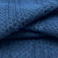 Venta caliente 98% poliéster 2% Spandex burbuja crepé liso teñido arrugado tejido Material de la ropa telas para ropa tela elástica