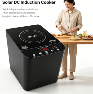 Cuisinière à induction solaire hors réseau DC à brûleur unique en fer 1200W, design taille-hauteur pour une cuisson facile et des plats chauds - Product Image 4