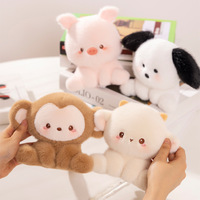 Peluches Kawaii Moelleux Canard Vert Peluches Éléphant Gris Peluches Souris Mignonnes Peluches Lapin Blanc Poupées Douces Pingouin Doux