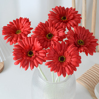 Bunga buatan dekoratif buatan tangan tanaman hijau Gerbera Francia aliran krisan Persia