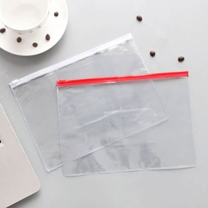 Hot Sale Top Quality Best Price A4 Plastic Poly Zip <b>Envelopes</b> Clear Zipper Folder with Label Pocket Reusable Zipper Pouches - Product Image 4