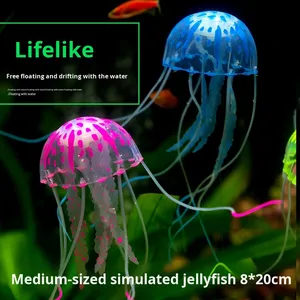 Medusa de Simulación Flotante de Silicona Suave Fluorescente Transparente - Product Image 3