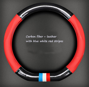 D forma cubierta del <span class=keywords><strong>volante</strong></span> del coche <span class=keywords><strong>con</strong></span> cuero artificial - Product Image 2