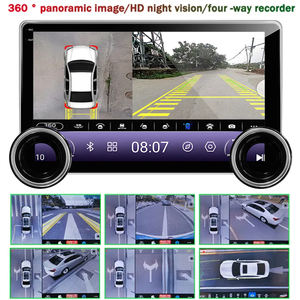 10.1 "système stéréo de voiture Android 360 conduite avec système panoramique vue d'oiseau voiture universelle DVR HD 3D 4 caméras 1080P Vision nocturne - Product Image 3