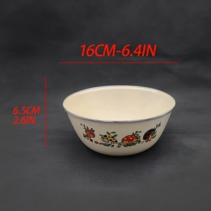 Senny china fábricas gran oferta cuenco esmaltado color ensalada cuenco esmaltado con cubierta de sellado platos de camping y cuenco esmaltado - Product Image 3