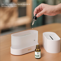 Diffuseur d'arômes Flamme Humidificateur d'air 180ML Huile Essentielle Brume Froide Lampe Feu de Camp Aromathérapie Domestique Plastique