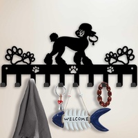 Crochet en métal en forme de chiot de dessin animé mignon, crochet en T, crochet de rangement en fer pour entrée, cuisine, salle de bain