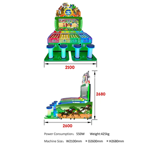 Máy chơi game đua ngựa Derby tương tác 4 người chơi, vận hành bằng tiền xu, có phần thưởng, dành cho trẻ em - Product Image 3