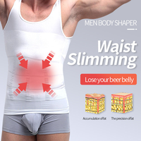 Débardeur de compression amincissant pour homme en nylon à séchage rapide, respirant, avec contrôle du haut du ventre, sous-vêtement de sport confortable