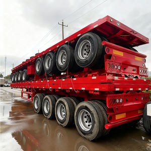 2/3/4 סרנים שטוחים שטוח משאית מיטה שטוחה חצי טריילר 20ft 45ft 40ft מיכל שטוח חצי טריילר שטוח - Product Image 6