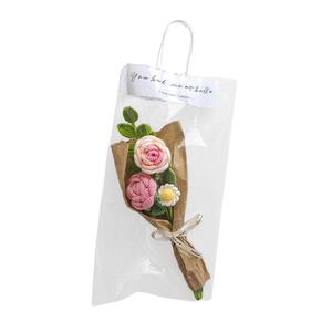 Realistici piccoli fiori artificiali in maglia Bouquet anniversario regali per la casa per la mamma di San Valentino - Product Image 6