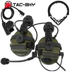 TAC-SKY neuer ARC-Helm-Schienenadapter COMTAC III taktisches Headset mit PTT-Adapter u94 ptt und taktisches Headset Ersatz-Kopfband
