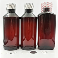 Conteneur en plastique PET de 16 oz de qualité supérieure pour médicaments liquides, imprimé en sérigraphie, avec couvercle, 1:1 Quagen