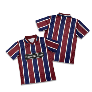 Özel gençlik erkek klasik şerit Retro futbol forması - Product Image 1