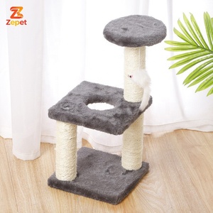 Meilleures ventes : <span class=keywords><strong>Arbre</strong></span> à <span class=keywords><strong>chat</strong></span> en bois et sisal, structure d'escalade avec plateforme de saut et griffoir pour petits chats, prix usine - Product Image 1