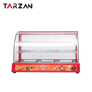 Gabinete de calentamiento de acero inoxidable Gabinete caliente Gabinete de hamburguesa Restaurante comercial biselado de ángulo recto negro - Product Image 6